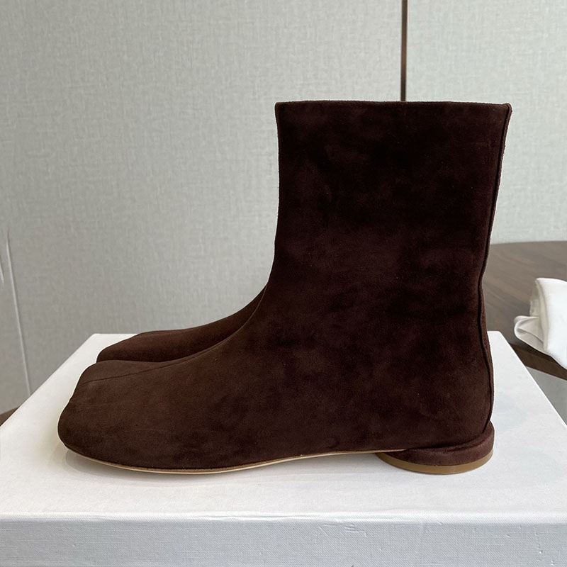 Leatherwork Designs - 첼시 부츠 여성 스웨이드 플랫 바닥