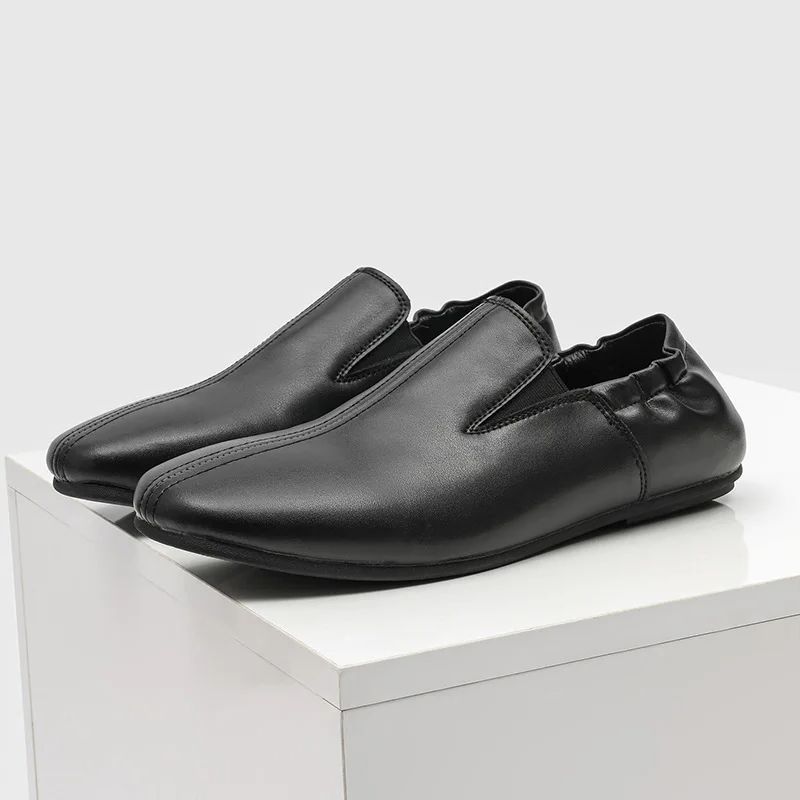 Leatherwork Designs - 브랜드 남성 캐주얼 신발 슬립온 플랫