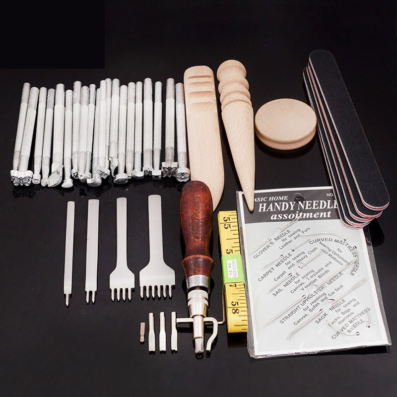 59개로 구성된 가죽 공예 세트, 손바느질, 스티칭,  - Groover Stitching Tool 리뷰 및 가격
