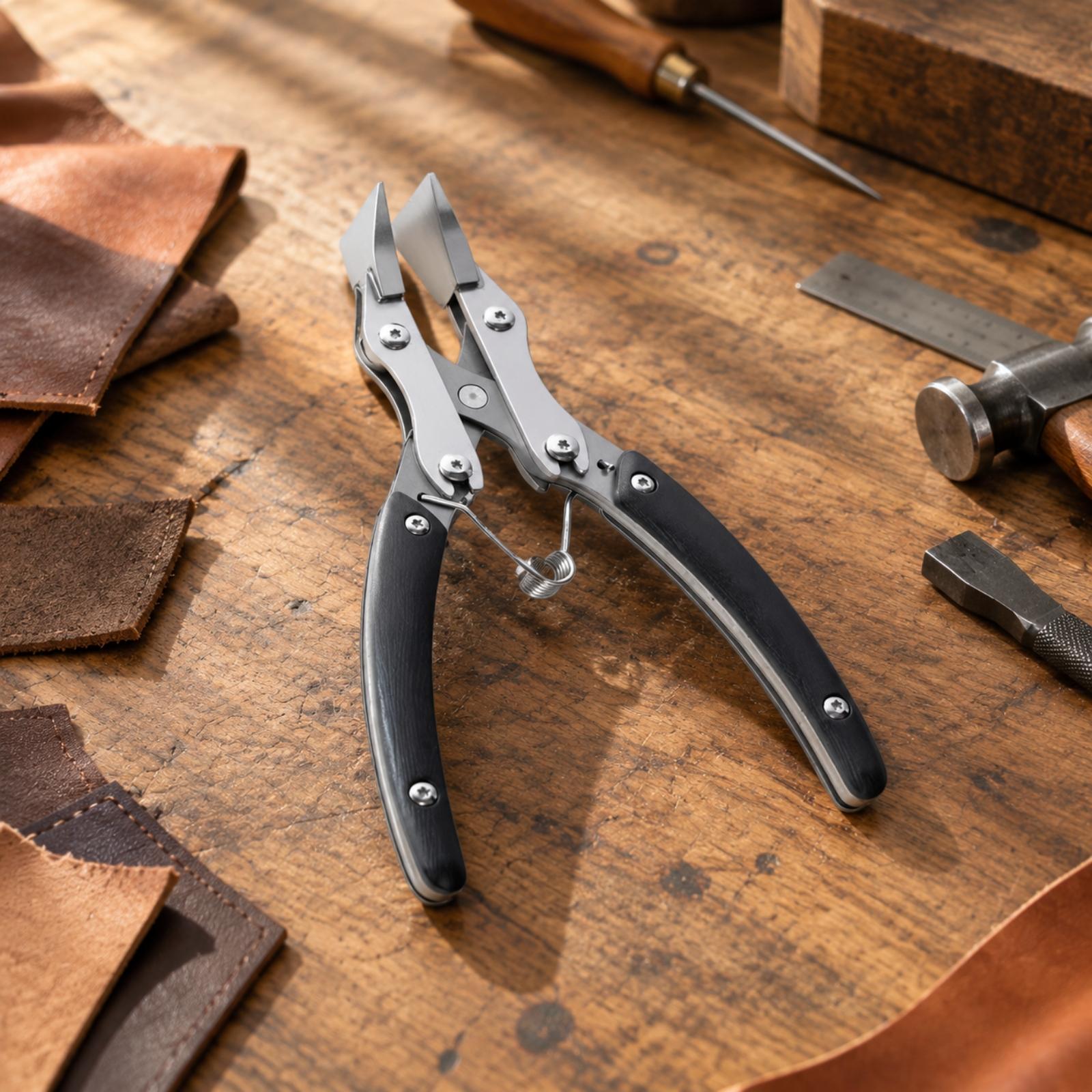 평평한 코가 달린 플라이어, DIY 가죽 공예 프로젝트 - Leatherwork Hand Press 리뷰 및 가격